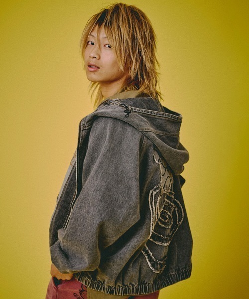 A'GEM/9 × .kom 『GALFY/ガルフィー』 ぐるグニャデニムパーカー