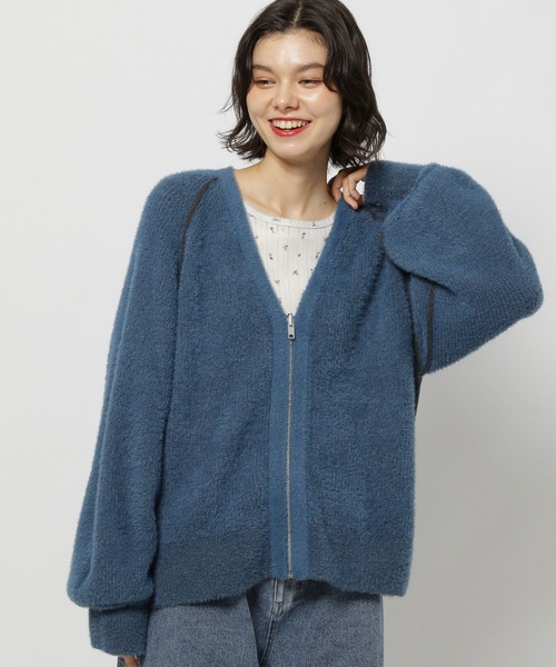 niko and...（ニコアンド）の「リバーシブルジップカーディガン（カーディガン/ボレロ・レディース・チャコール/アイボリー/ブルー/イエロー・FREE）」の9枚目の写真