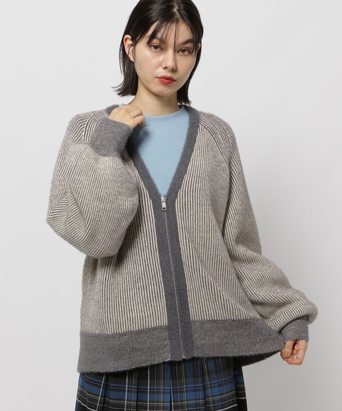 niko and...（ニコアンド）の「リバーシブルジップカーディガン（カーディガン/ボレロ・レディース・チャコール/アイボリー/ブルー/イエロー・FREE）」の12枚目の写真