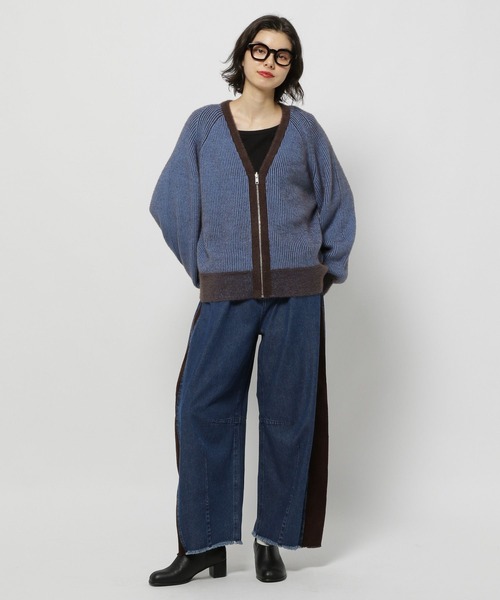 niko and...（ニコアンド）の「リバーシブルジップカーディガン（カーディガン/ボレロ・レディース・チャコール/アイボリー/ブルー/イエロー・FREE）」の20枚目の写真