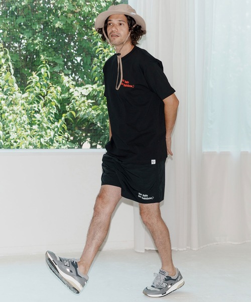 No Rain No Rainbow(ノーレインノーレインボー)の「mp14088-shrink nylon shorts ナイロンショートパンツ(NR25W-29)(その他パンツ・メンズ・ブラック/オリーブ/ベージュ系その他・S/M/L/XL)」の10枚目の写真