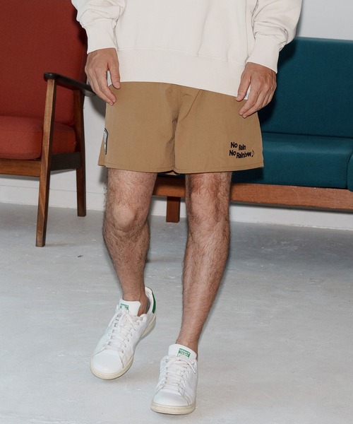 No Rain No Rainbow(ノーレインノーレインボー)の「mp14088-shrink nylon shorts ナイロンショートパンツ(NR25W-29)(その他パンツ・メンズ・ブラック/オリーブ/ベージュ系その他・S/M/L/XL)」の13枚目の写真