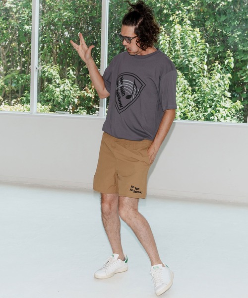 No Rain No Rainbow(ノーレインノーレインボー)の「mp14088-shrink nylon shorts ナイロンショートパンツ(NR25W-29)(その他パンツ・メンズ・ブラック/オリーブ/ベージュ系その他・S/M/L/XL)」の16枚目の写真