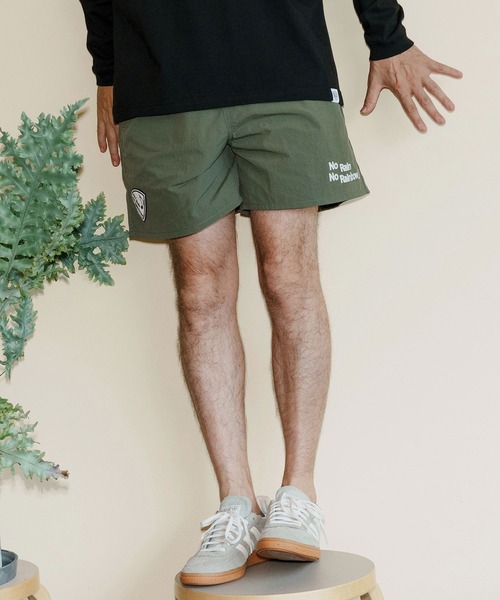 No Rain No Rainbow(ノーレインノーレインボー)の「mp14088-shrink nylon shorts ナイロンショートパンツ(NR25W-29)(その他パンツ・メンズ・ブラック/オリーブ/ベージュ系その他・S/M/L/XL)」の19枚目の写真