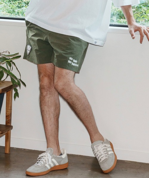No Rain No Rainbow(ノーレインノーレインボー)の「mp14088-shrink nylon shorts ナイロンショートパンツ(NR25W-29)(その他パンツ・メンズ・ブラック/オリーブ/ベージュ系その他・S/M/L/XL)」の21枚目の写真