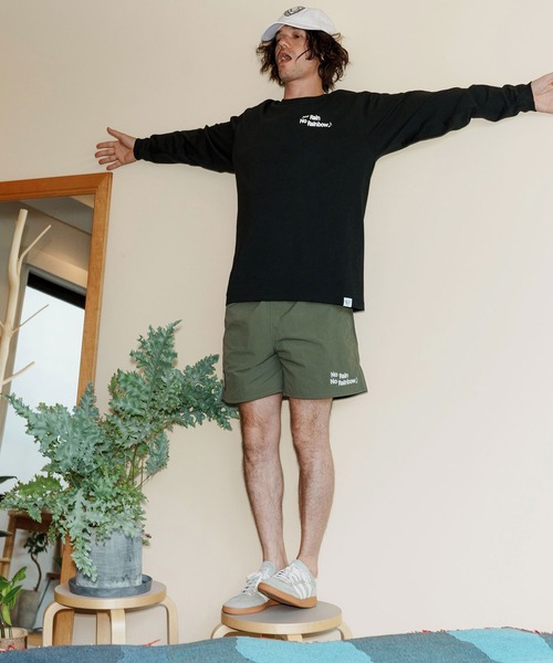 No Rain No Rainbow(ノーレインノーレインボー)の「mp14088-shrink nylon shorts ナイロンショートパンツ(NR25W-29)(その他パンツ・メンズ・ブラック/オリーブ/ベージュ系その他・S/M/L/XL)」の22枚目の写真