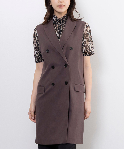 NARACAMICIE（ナラカミーチェ）の「【NARACAMICIE】ダブルジレ（その他アウター・レディース・ブラウン・M）」の5枚目の写真