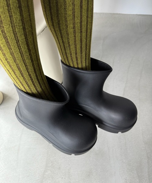 SANSeLF（サンセルフ）の「【SANSeLF】 ボリュームソールラウンドショートブーツ sas25a025（ブーツ・レディース・アイボリー/ブラック・S/M/L）」の14枚目の写真