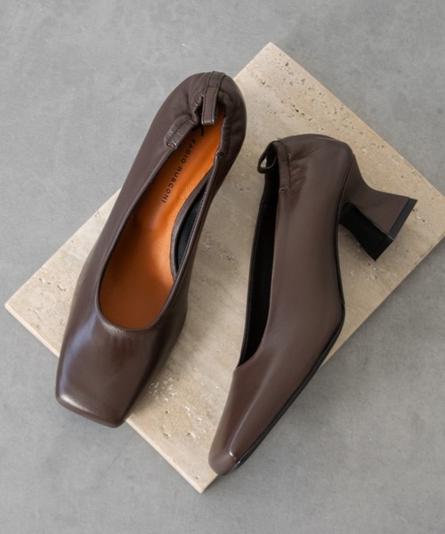 セール】【FABIO RUSCONI】スクエアトウセンターシームパンプス(F51017