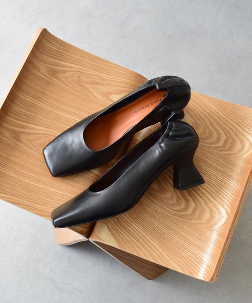 FABIO RUSCONI（ファビオルスコーニ）の「【FABIO RUSCONI】スクエアトウセンターシームパンプス(F51017)（パンプス・レディース・ブラック系その他/ダークブラウン/ブラック・38/37/36/39/35）」の7枚目の写真
