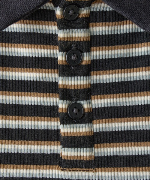 COLONY 2139（コロニートゥーワンスリーナイン）の「リブボーダーポロシャツ（ポロシャツ・レディース・ブラック系その他/ブラック・FREE）」の19枚目の写真