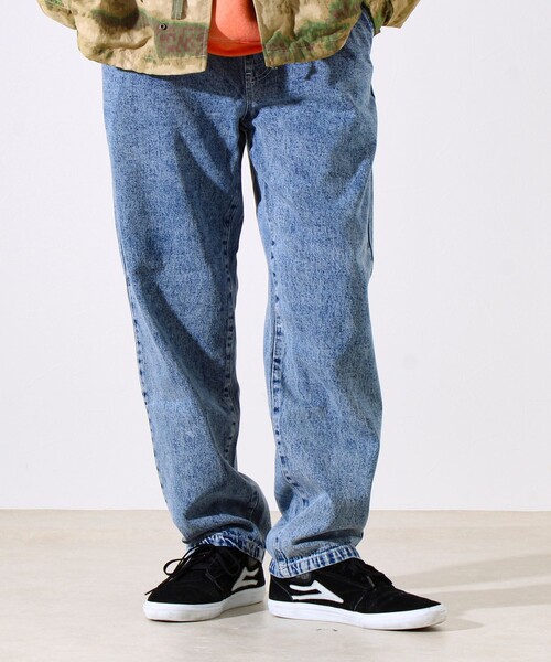 GLOSTER（グロスター）の「【シーズンレス/UNISEX】ケミカルウォッシュ ワイドデニムイージーパンツ（デニムパンツ・メンズ・ライトグレー/ブラック/ブルー系その他/ブルー系その他2・M/L/XL）」の4枚目の写真