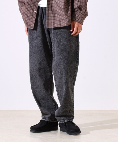 GLOSTER（グロスター）の「【シーズンレス/UNISEX】ケミカルウォッシュ ワイドデニムイージーパンツ（デニムパンツ・メンズ・ライトグレー/ブラック/ブルー系その他/ブルー系その他2・M/L/XL）」の2枚目の写真