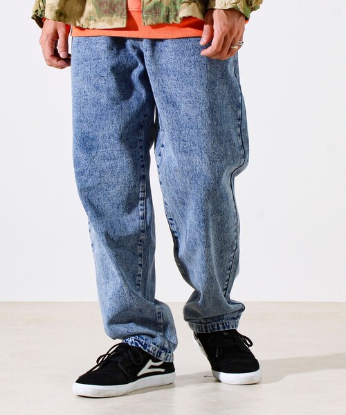 GLOSTER（グロスター）の「【シーズンレス/UNISEX】ケミカルウォッシュ ワイドデニムイージーパンツ（デニムパンツ・メンズ・ライトグレー/ブラック/ブルー系その他/ブルー系その他2・M/L/XL）」の6枚目の写真