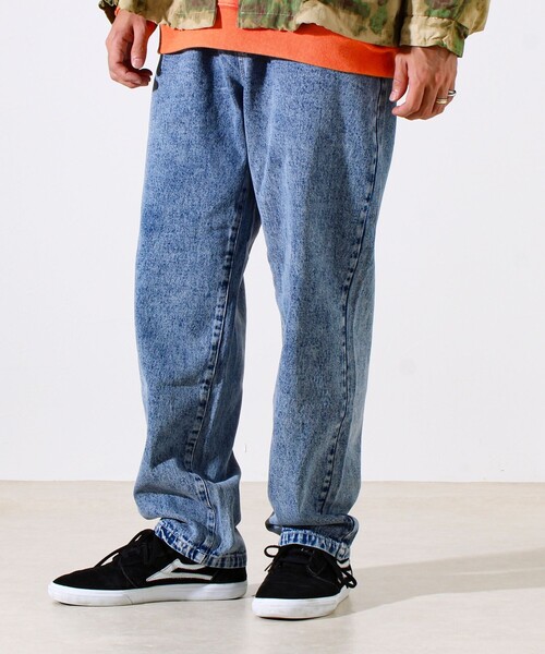 GLOSTER（グロスター）の「【シーズンレス/UNISEX】ケミカルウォッシュ ワイドデニムイージーパンツ（デニムパンツ・メンズ・ライトグレー/ブラック/ブルー系その他/ブルー系その他2・M/L/XL）」の7枚目の写真