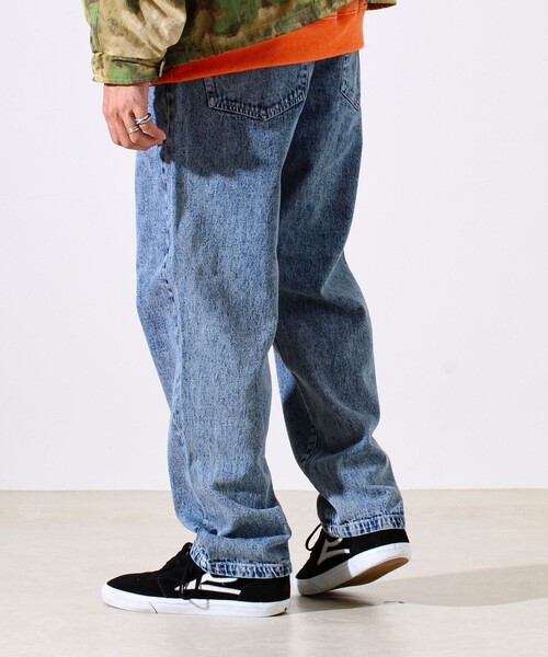 GLOSTER（グロスター）の「【シーズンレス/UNISEX】ケミカルウォッシュ ワイドデニムイージーパンツ（デニムパンツ・メンズ・ライトグレー/ブラック/ブルー系その他/ブルー系その他2・M/L/XL）」の8枚目の写真