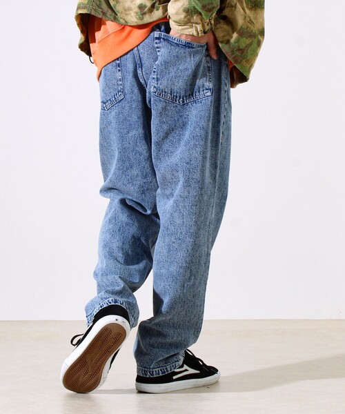 GLOSTER（グロスター）の「【シーズンレス/UNISEX】ケミカルウォッシュ ワイドデニムイージーパンツ（デニムパンツ・メンズ・ライトグレー/ブラック/ブルー系その他/ブルー系その他2・M/L/XL）」の10枚目の写真