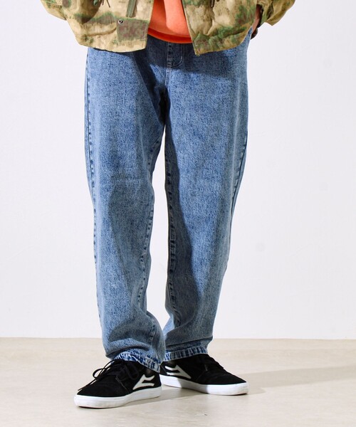 GLOSTER（グロスター）の「【シーズンレス/UNISEX】ケミカルウォッシュ ワイドデニムイージーパンツ（デニムパンツ・メンズ・ライトグレー/ブラック/ブルー系その他/ブルー系その他2・M/L/XL）」の12枚目の写真