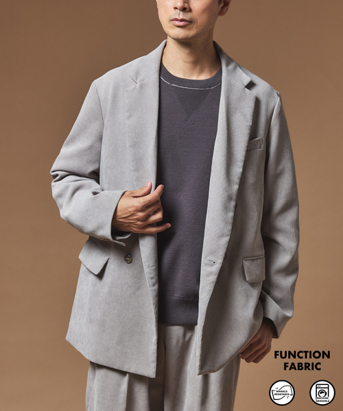 EDIFICE（エディフィス）の「"MULTI FUNCTION"  コーデュロイ ダブルブレスト 4ボタン ジャケット（テーラードジャケット・メンズ・チャコールグレー/ベージュ系その他/ブラウン/ブラック・MEDIUM/SMALL/X-LARGE/LARGE）」の4枚目の写真