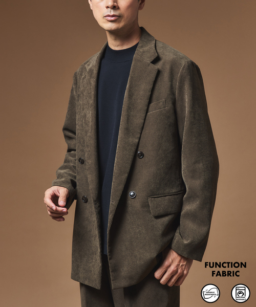 MULTI FUNCTION' コーデュロイ ダブルブレスト 4ボタン