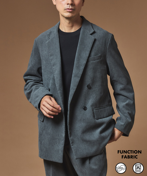 MULTI FUNCTION' コーデュロイ ダブルブレスト 4ボタン