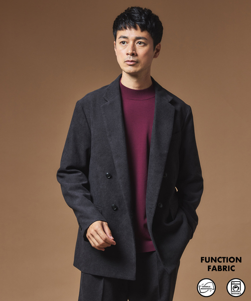 EDIFICE（エディフィス）の「"MULTI FUNCTION"  コーデュロイ ダブルブレスト 4ボタン ジャケット（テーラードジャケット・メンズ・チャコールグレー/ベージュ系その他/ブラウン/ブラック・MEDIUM/SMALL/X-LARGE/LARGE）」の2枚目の写真