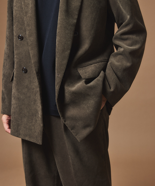 MULTI FUNCTION' コーデュロイ ダブルブレスト 4ボタン ジャケット