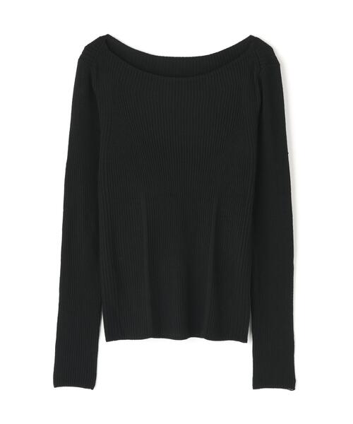 NATURAL BEAUTY BASIC（ナチュラルビューティーベーシック）の「◇ウールブレンドニットシリーズ　ボートネック（ニット/セーター・レディース・オフホワイト/ブラック/ブラウン/ピンク・FREE）」の5枚目の写真