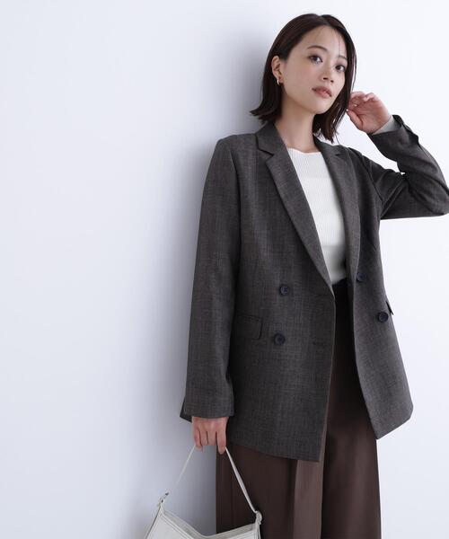 NATURAL BEAUTY BASIC（ナチュラルビューティーベーシック）の「◇ウールブレンドニットシリーズ　ボートネック（ニット/セーター・レディース・オフホワイト/ブラック/ブラウン/ピンク・FREE）」の6枚目の写真