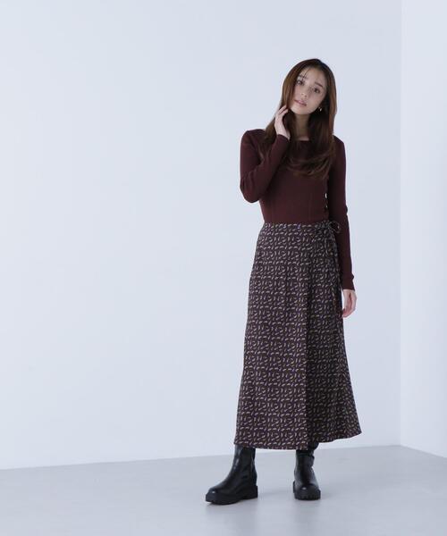 NATURAL BEAUTY BASIC（ナチュラルビューティーベーシック）の「◇ウールブレンドニットシリーズ　ボートネック（ニット/セーター・レディース・オフホワイト/ブラック/ブラウン/ピンク・FREE）」の11枚目の写真