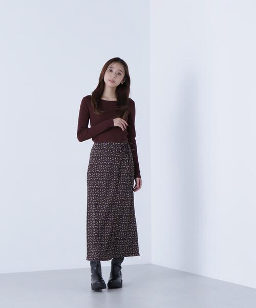 NATURAL BEAUTY BASIC（ナチュラルビューティーベーシック）の「◇ウールブレンドニットシリーズ　ボートネック（ニット/セーター・レディース・オフホワイト/ブラック/ブラウン/ピンク・FREE）」の13枚目の写真