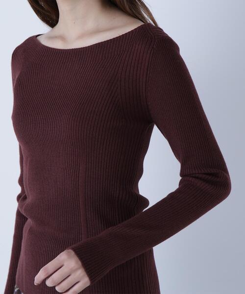 NATURAL BEAUTY BASIC（ナチュラルビューティーベーシック）の「◇ウールブレンドニットシリーズ　ボートネック（ニット/セーター・レディース・オフホワイト/ブラック/ブラウン/ピンク・FREE）」の18枚目の写真