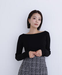 Theory 21ss ボートネックプルオーバーニット ブラック Theory 21ss ボートネックプルオーバーニット ブラック
