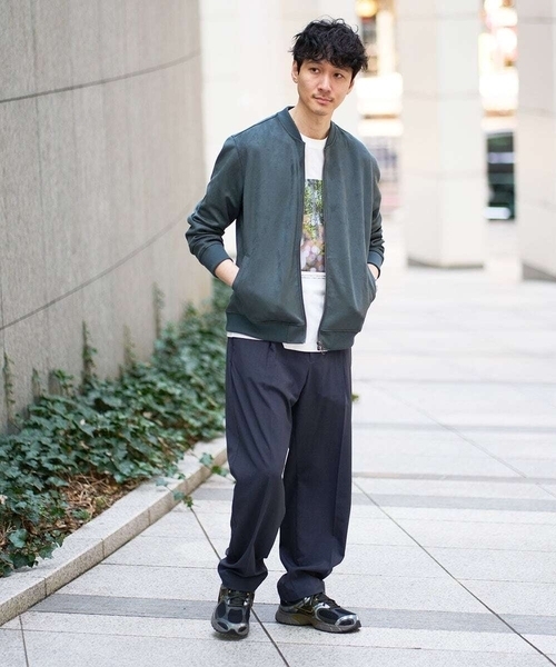 a.v.v（アーヴェヴェ）の「春の行楽におすすめ！フェイクスエードライトリブブルゾン【イージーケア/ストレッチ/洗濯機で洗える】（その他アウター・メンズ・チャコールグレー/グリーン/ブラウン・52/50/48/44/46）」の6枚目の写真