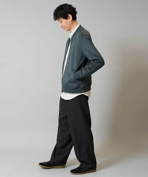 a.v.v（アーヴェヴェ）の「春の行楽におすすめ！フェイクスエードライトリブブルゾン【イージーケア/ストレッチ/洗濯機で洗える】（その他アウター・メンズ・チャコールグレー/グリーン/ブラウン・52/50/48/44/46）」の10枚目の写真