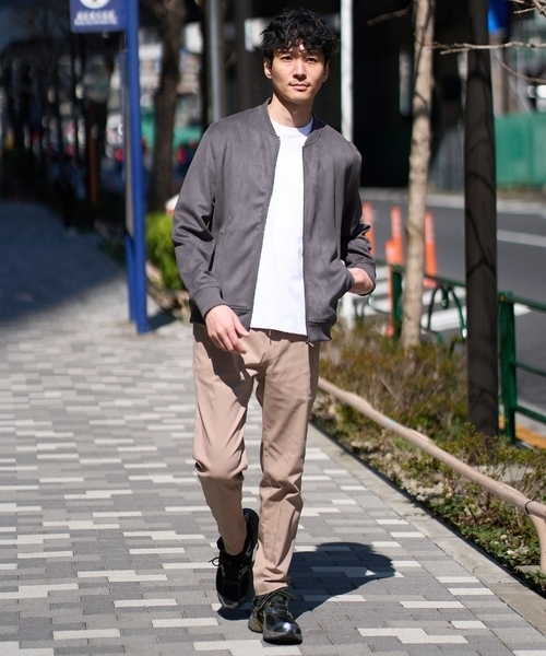 a.v.v（アーヴェヴェ）の「春の行楽におすすめ！フェイクスエードライトリブブルゾン【イージーケア/ストレッチ/洗濯機で洗える】（その他アウター・メンズ・チャコールグレー/グリーン/ブラウン・52/50/48/44/46）」の15枚目の写真