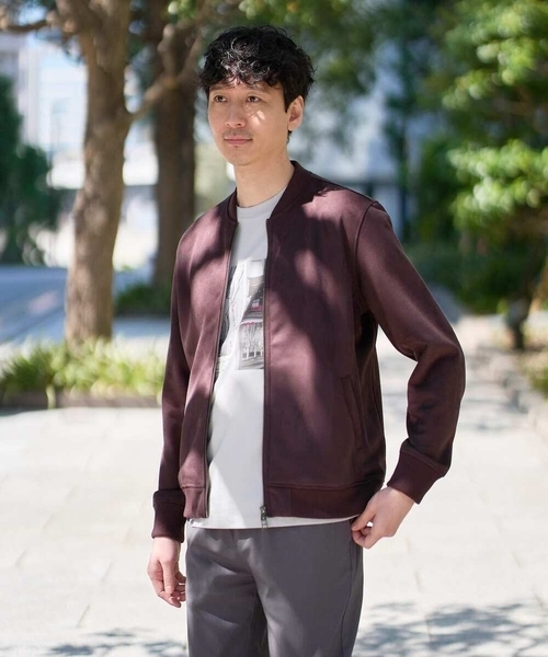 a.v.v（アーヴェヴェ）の「春の行楽におすすめ！フェイクスエードライトリブブルゾン【イージーケア/ストレッチ/洗濯機で洗える】（その他アウター・メンズ・チャコールグレー/グリーン/ブラウン・52/50/48/44/46）」の22枚目の写真