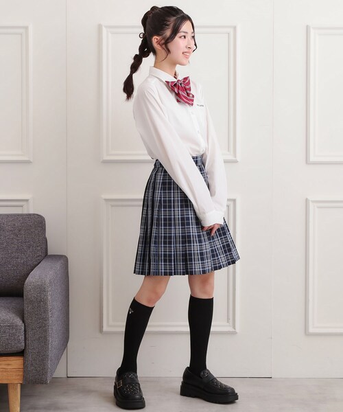 ピンクラテ ❤︎  ジャケット＋スカート＆ベーシックシャツ 卒服　3点セット 2026年入卒・セレモニー・卒服】ベーシックシャツ（シャツ