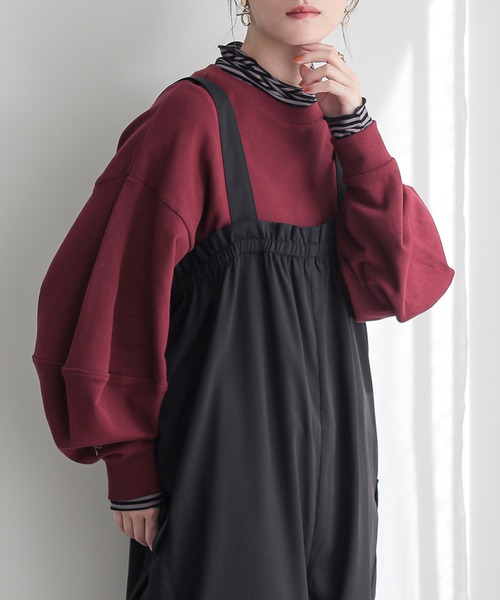 n'OrLABEL(ノアールレーベル)の「『ギャザーコクーンカーゴサロペット』(サロペット/オーバーオール・レディース・ブラック/ベージュ・2/1)」の16枚目の写真