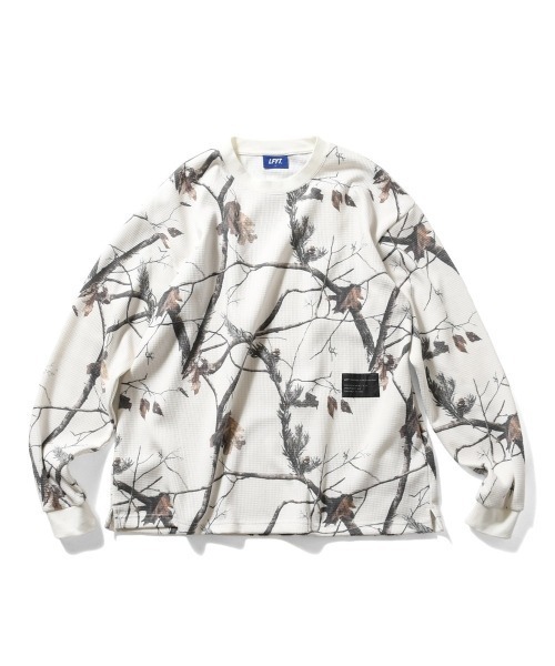 LFYT（エルエフワイティー）の「LFYT ラファイエット【Lafayette】- サーマル 長袖 Tシャツ【WAFFLE THERMAL L/S TEE LA250104】（Tシャツ/カットソー・メンズ・リアルツリーカモ/アイボリー/グレー系カモフラージュ/ブラック・L/XXL/XL/S/M）」の4枚目の写真