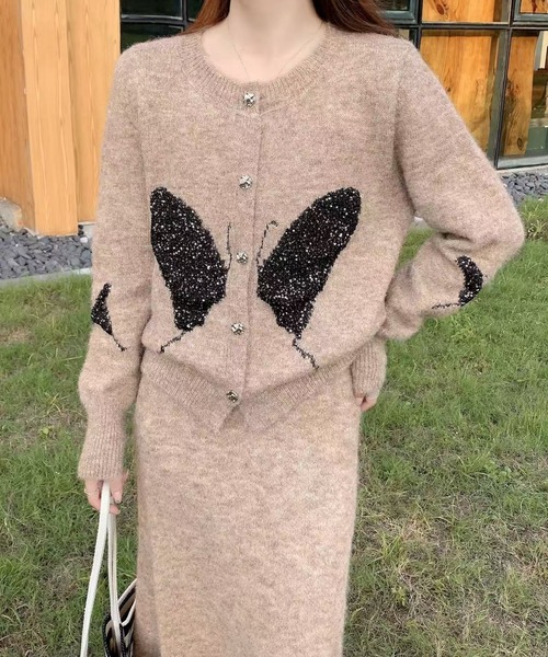 完売品】edit for lulu フロントサテンカーディガン