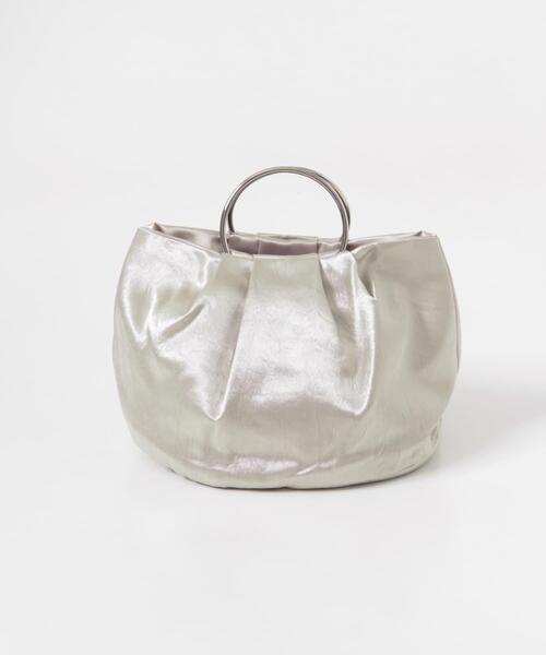 URBAN RESEARCH ROSSO WOMEN（アーバンリサーチ　ロッソ）の「kaene　リングハンドルバッグ（ハンドバッグ・レディース・ベージュ/ブラック・FREE）」の2枚目の写真