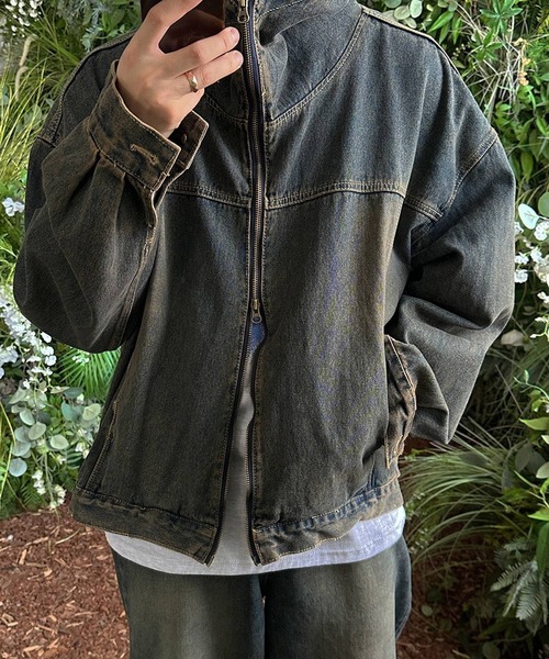 ASCLO(エジュクロ)の「【UNISEX】ASCLO/フードデニムジャケット(デニムジャケット・メンズ・ブルー/ブラック・FREE)」の20枚目の写真