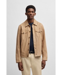 スリム フィット レザー モト ジャケット（ライダースジャケット