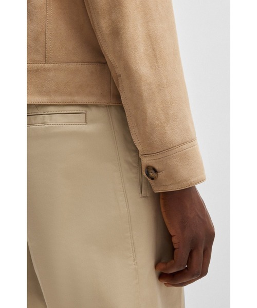 BOSS（ボス）の「レギュラーフィットジャケット スエード（その他アウター・メンズ・ブルー/ベージュ・52/54/50/48/46/56/44）」の4枚目の写真