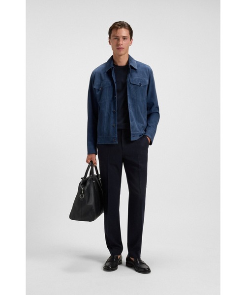 BOSS（ボス）の「レギュラーフィットジャケット スエード（その他アウター・メンズ・ブルー/ベージュ・52/54/50/48/46/56/44）」の11枚目の写真