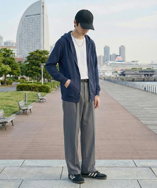 TRUSS(トラス)の「【TRUSS】 ライト フルジップパーカー 7.4オンス 裏毛 裏パイル ジップアップパーカー フーディー RSZ-143(パーカー・レディース・ネイビー/ホワイト/レッド/ヘザーグレー/ブラック・S/M/L/XL)」の16枚目の写真