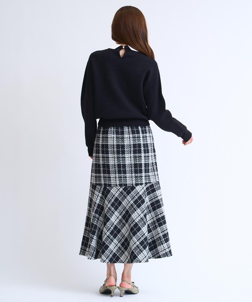 NOELA(ノエラ)の「チェックマーメイドスカート(スカート・レディース・キャメル/ブラック/グレー・S/M)」の8枚目の写真