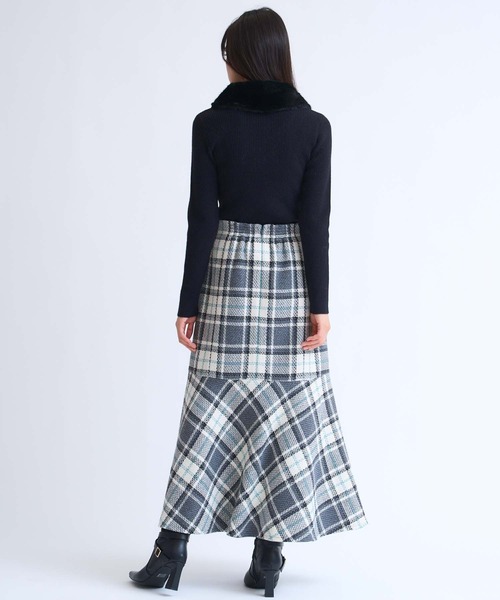 NOELA(ノエラ)の「チェックマーメイドスカート(スカート・レディース・キャメル/ブラック/グレー・S/M)」の14枚目の写真
