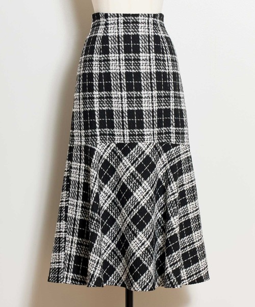 NOELA(ノエラ)の「チェックマーメイドスカート(スカート・レディース・キャメル/ブラック/グレー・S/M)」の18枚目の写真